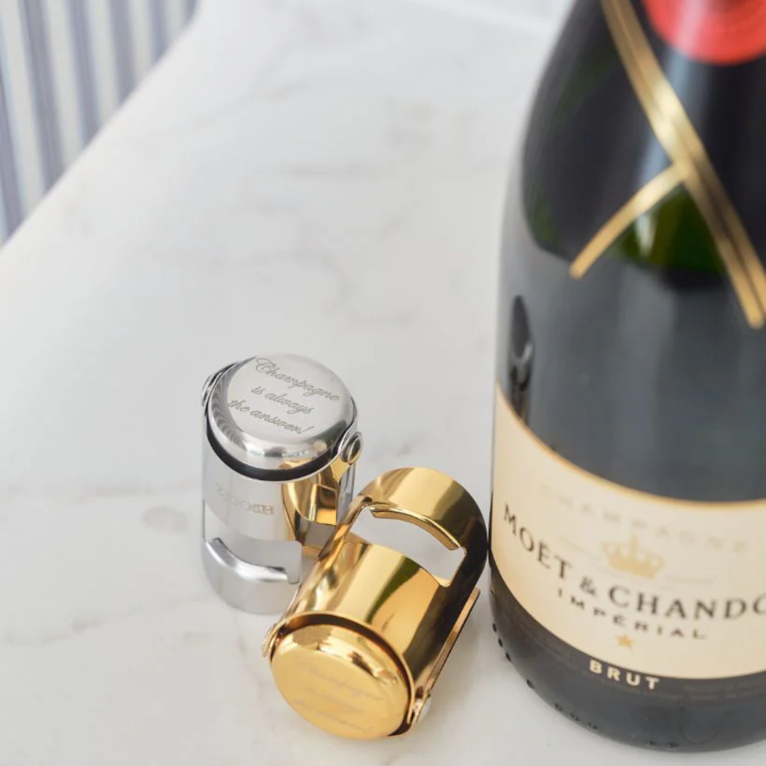 Bottle Stopper - Zjoosh - Zjoosh Champagne Stopper Steel - The Gift Company