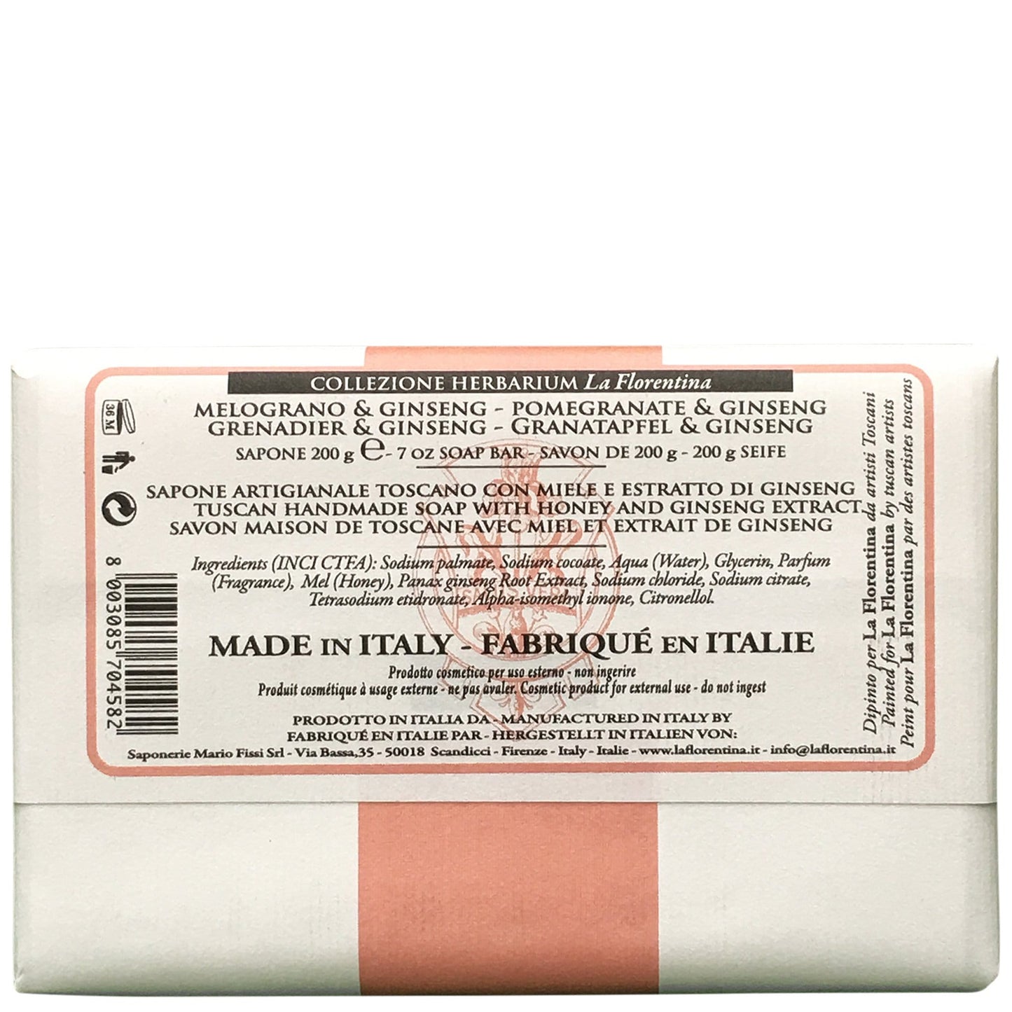 La Florentina Pomegranate & Ginseng Bar Soap 200g product image 2