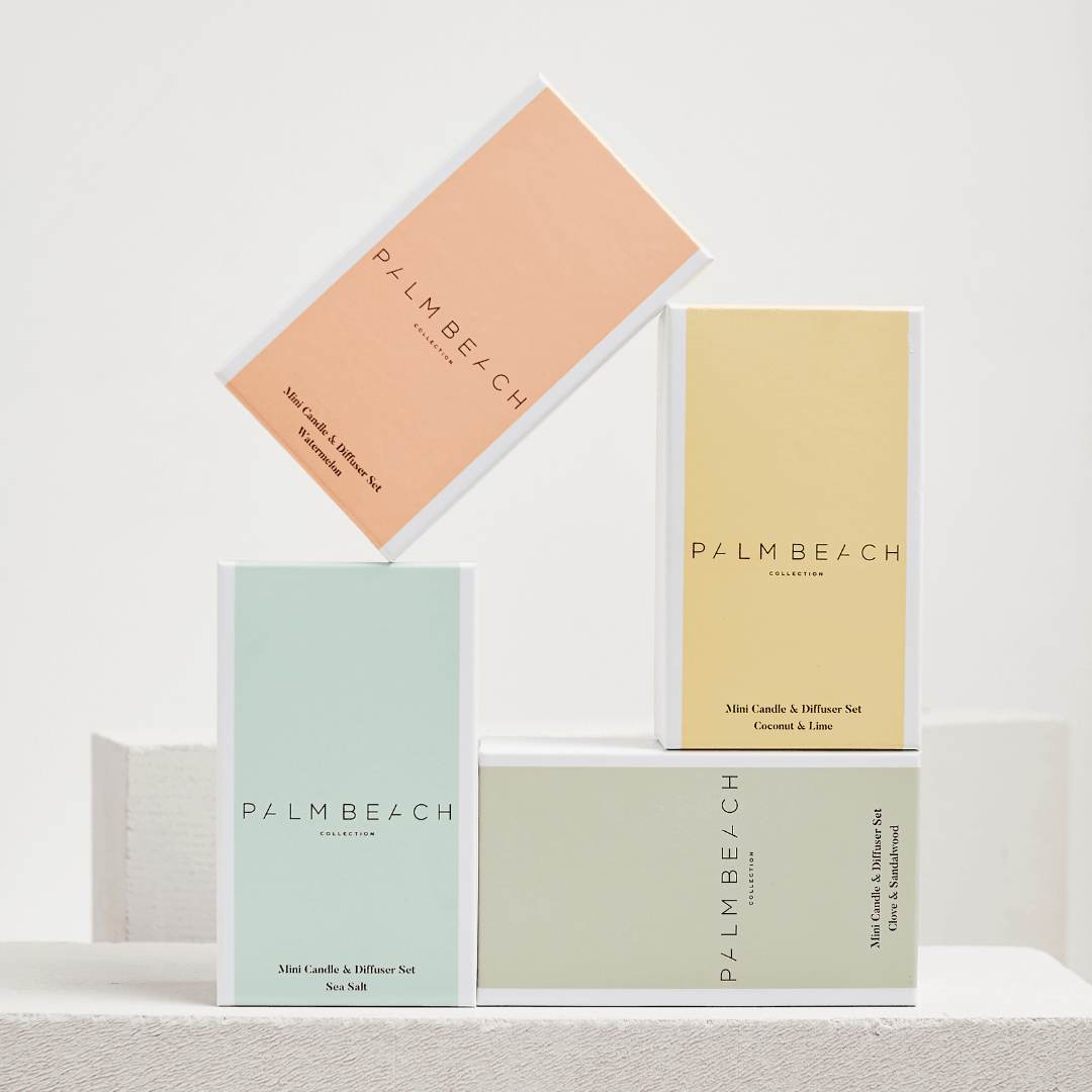 Candle & Diffuser Set - Palm Beach - Palm Beach Watermelon Mini Candle & Diffuser Gift Pack - The Gift Company