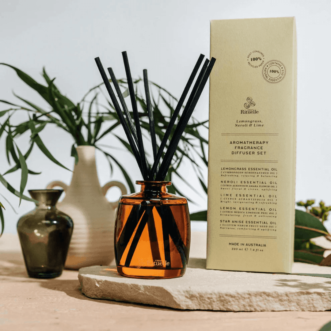 Candle & Diffuser Set - Urban Rituelle - Urban Rituelle Lemongrass, Neroli & Lime Bundle (worth $100) - The Gift Company
