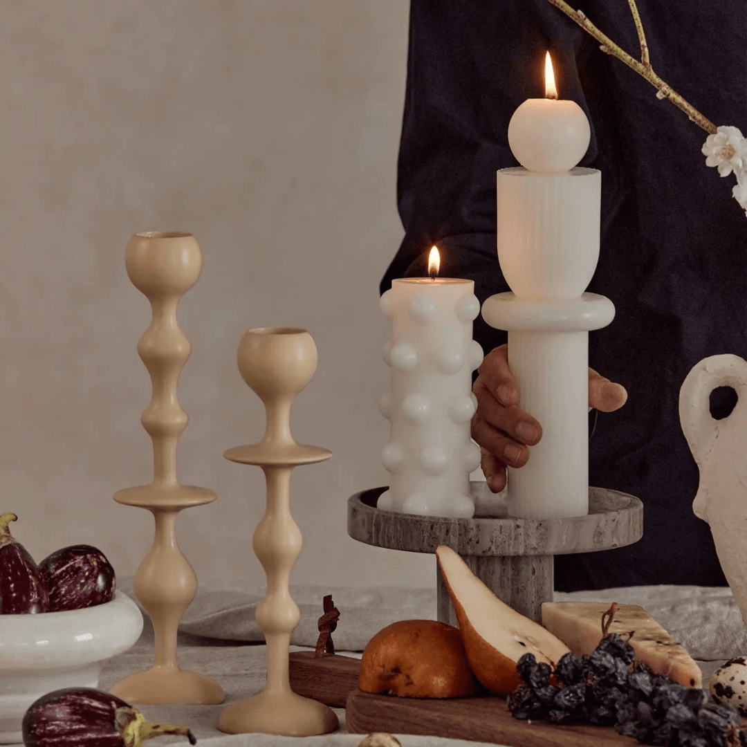 Candle - Black Blaze - Black Blaze Barrenjoey Candle White - The Gift Company