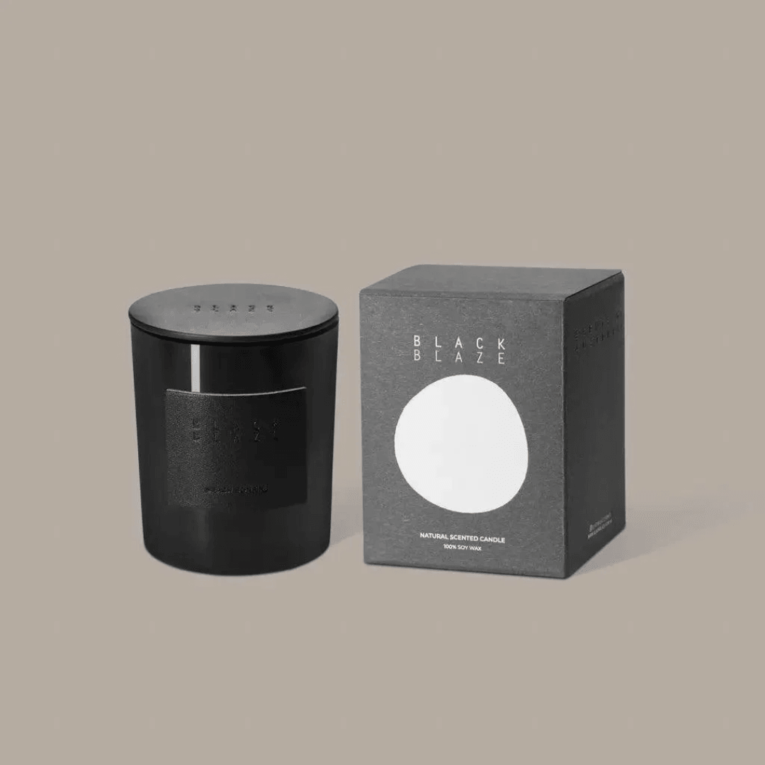 Candle - Black Blaze - Black Blaze Beach Bonfire Candle 200g - The Gift Company