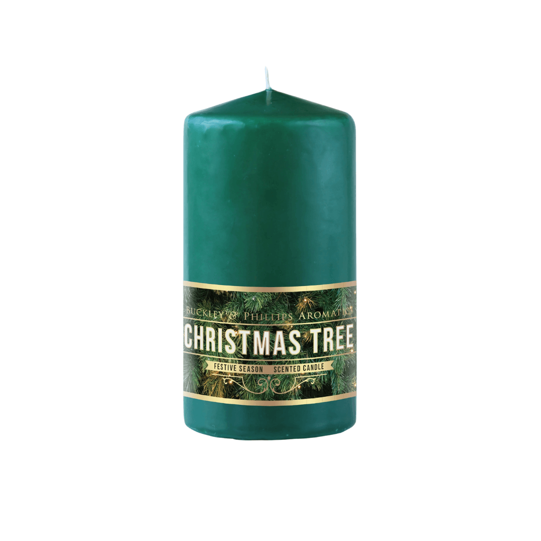 Candle - Buckley & Phillips Aromatics - Buckley & Phillips Aromatics - Christmas Tree Pillar Candle - The Gift Company