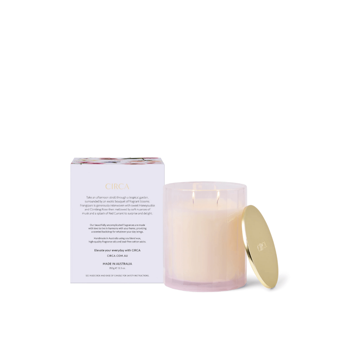 Candle - Circa - CIRCA Limited Edition Honeysuckle & Frangipani Soy Candle 350g - The Gift Company