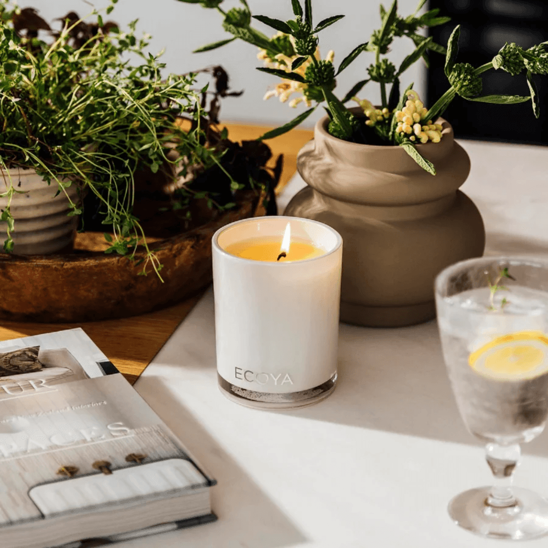 Candle - Ecoya - ECOYA Bergamot & Basil Candle 400g - The Gift Company