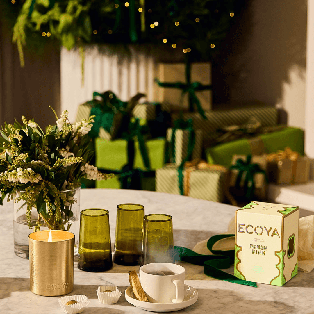Candle - Ecoya - ECOYA Fresh Pine Goldie Candle 460g - The Gift Company
