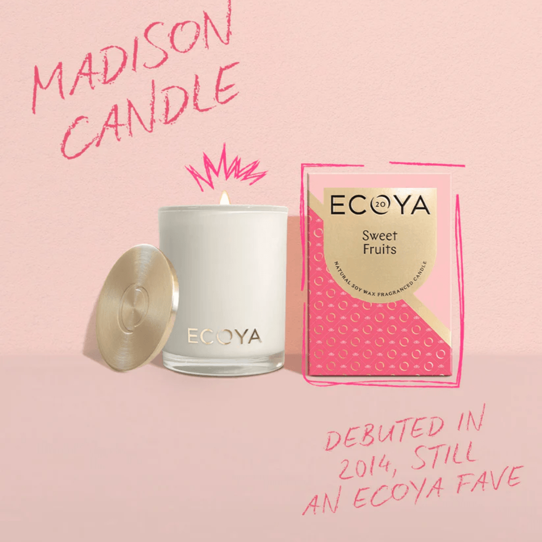 Candle - Ecoya - ECOYA Greatest Hits: Sweet Fruits Madison Candle 400g - The Gift Company