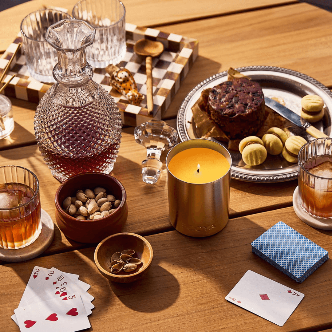 Candle - Ecoya - ECOYA Pear & Brandy Goldie Candle Holiday Collection 460g - The Gift Company