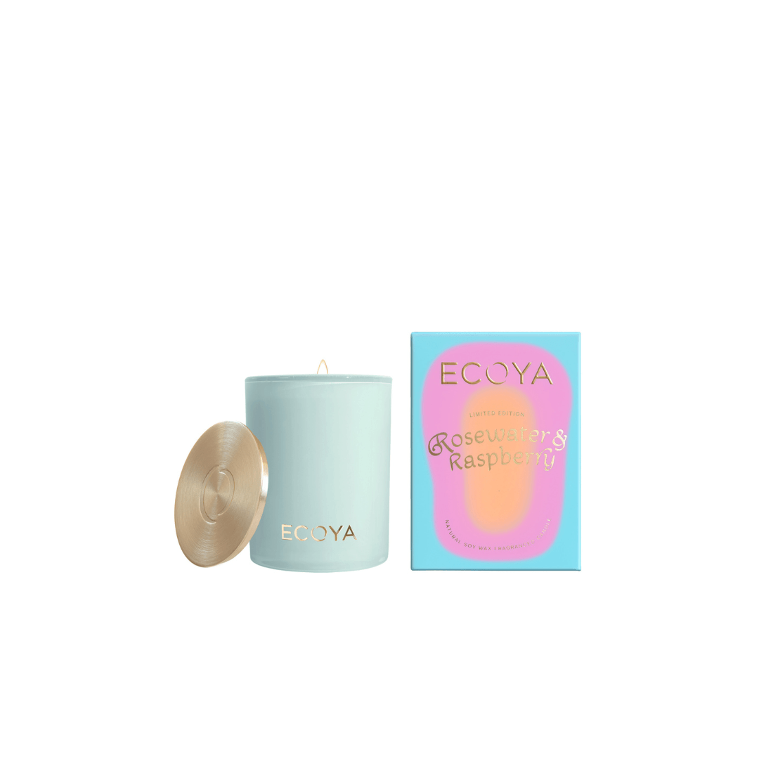 Candle - Ecoya - ECOYA Sorbet Summer Rosewater & Raspberry Madison Candle 400g - The Gift Company