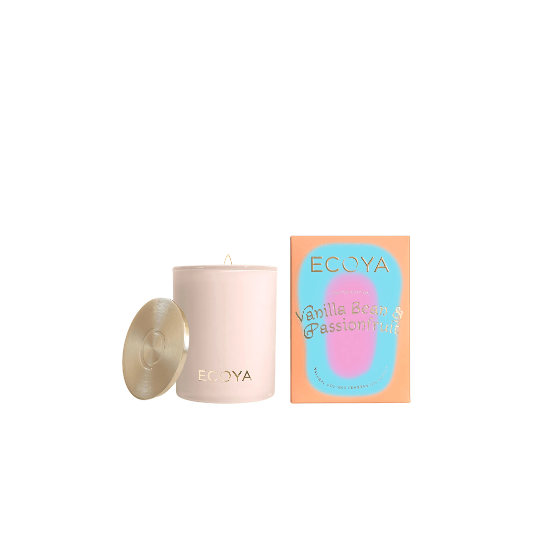 Candle - Ecoya - ECOYA Sorbet Summer Vanilla Bean & Passionfruit Madison Candle 400g - The Gift Company