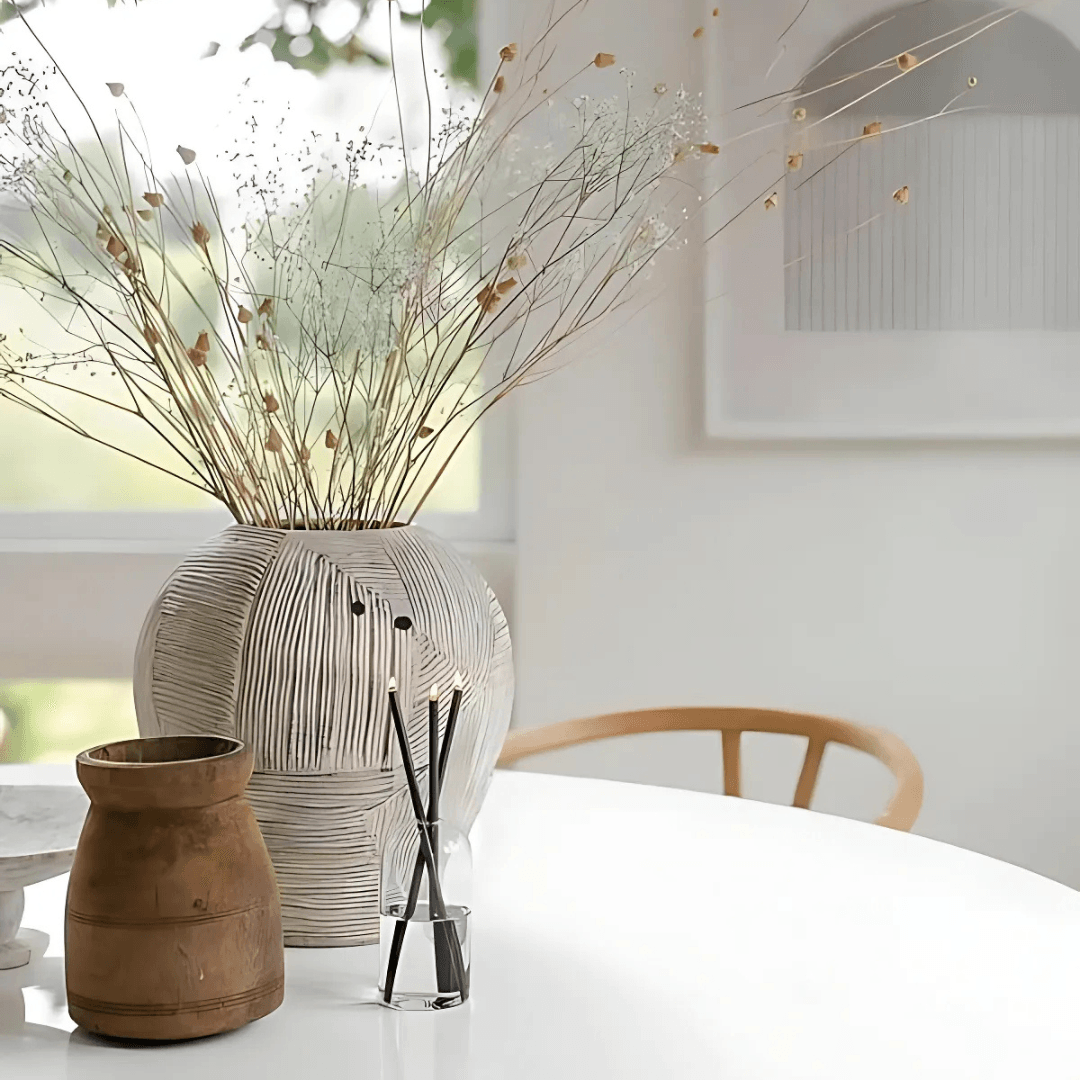 Candle - Everlasting Candle Co - Everlasting Candle Co Wylie Signature Set - Clear Vase & Black Candle Sticks - The Gift Company