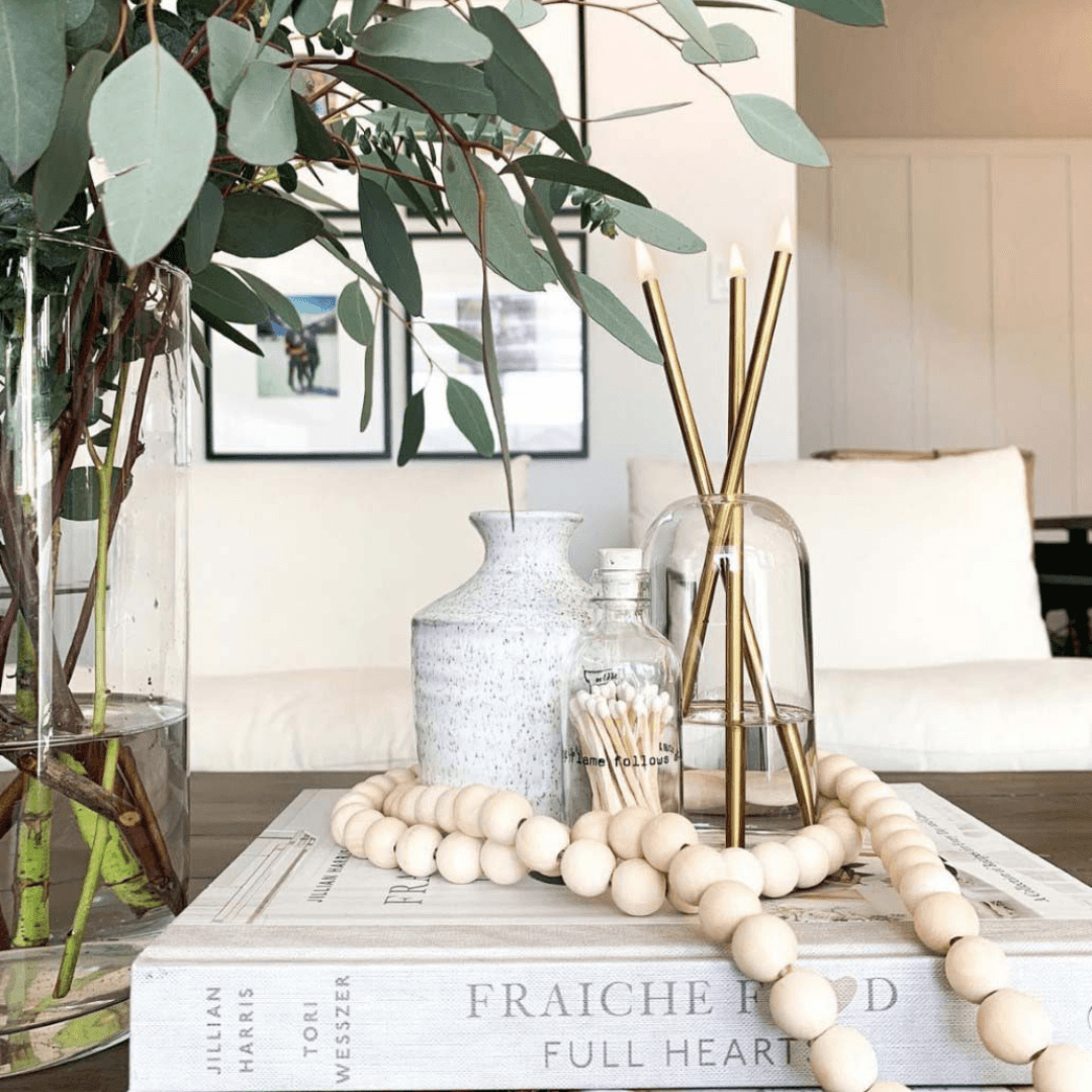 Candle - Everlasting Candle Co - Everlasting Candle Co Wylie Signature Set - Clear Vase & Gold Candle Sticks - The Gift Company