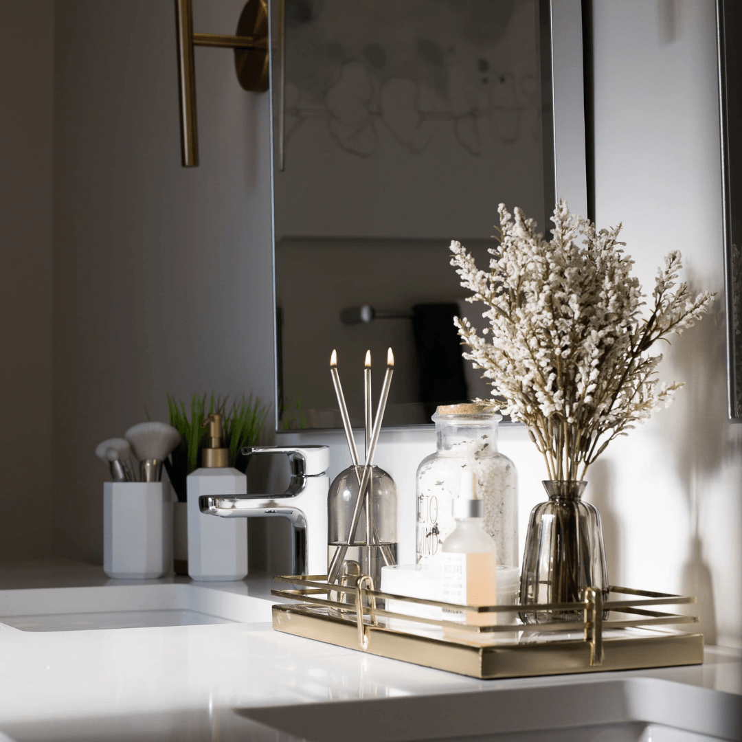 Candle - Everlasting Candle Co - Everlasting Candle Co Wylie Signature Set - Storm Vase & Silver Candle Sticks - The Perfume Company
