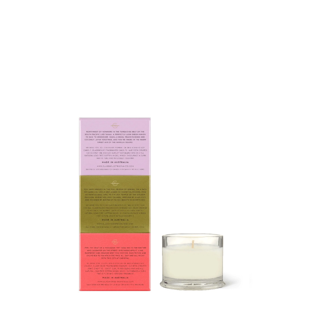 Candle - Glasshouse - Glasshouse Fragrances Christmas Most Coveted Trio 30g - The Gift Company