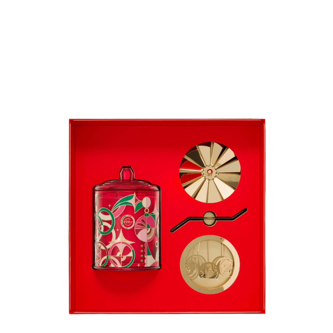 Candle - Glasshouse - Glasshouse Fragrances Kyoto In Bloom - Candle & Spinning Carousel 380g - The Gift Company