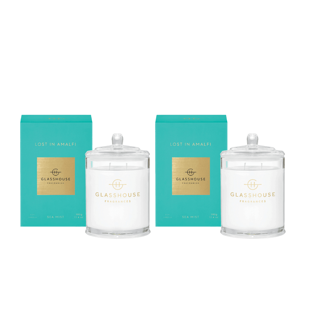 Candle - Glasshouse - Glasshouse Fragrances Lost in Amalfi Candle 380g Bundle x 2 - The Gift Company
