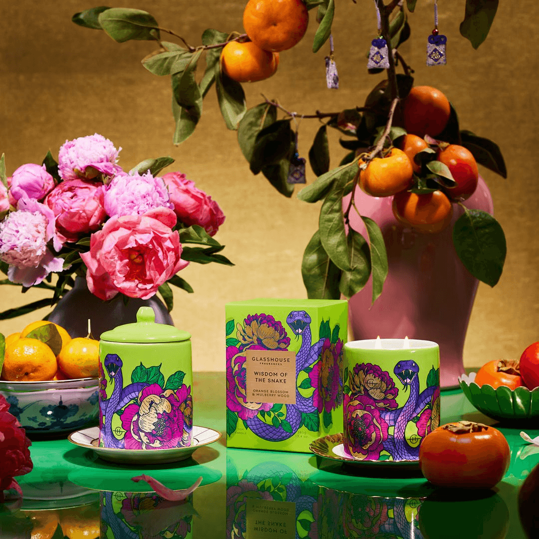 Candle - Glasshouse - Glasshouse Fragrances Wisdom of the Snake Candle 380g - The Gift Company