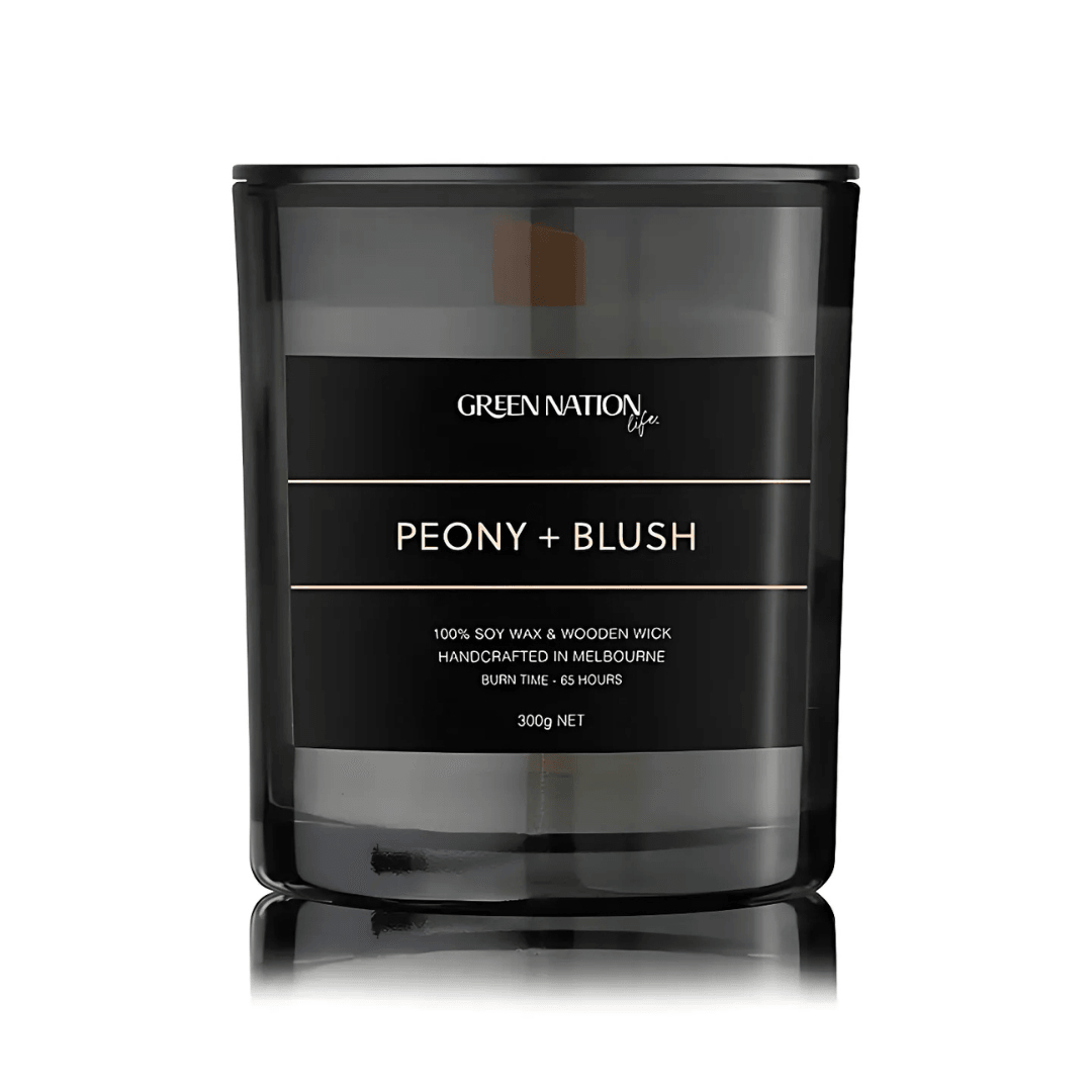 Candle - Green Nation Life - Green Nation Life Soy Wax Candle - Peony & Blush 300g - The Gift Company