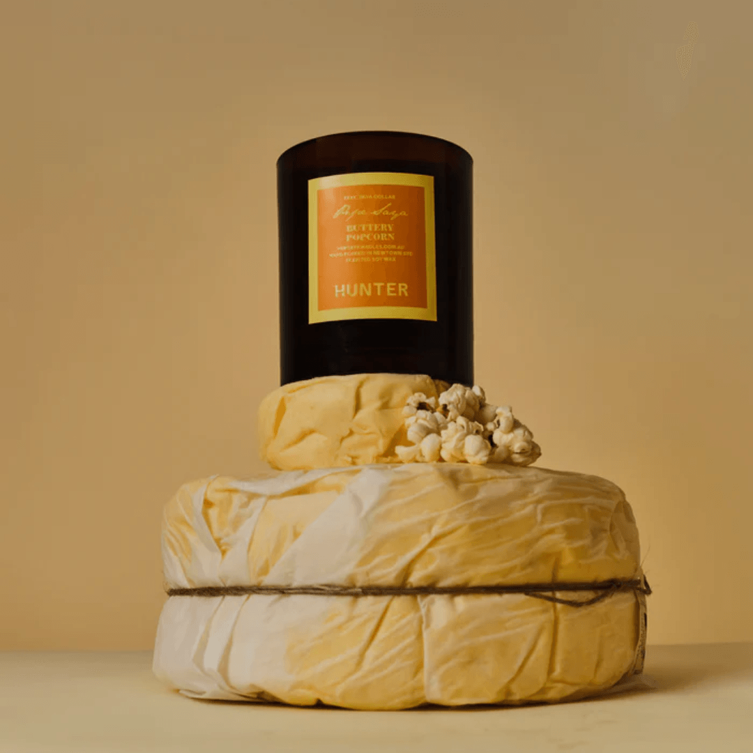 Candle - Hunter - Hunter x Pepe Saya Buttery Popcorn Soy Candle - The Gift Company