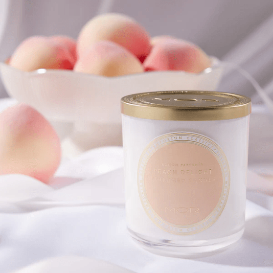 Candle - Mor Boutique - MOR Emporium Classics Blanc Peach Delight Perfumed Candle - The Gift Company