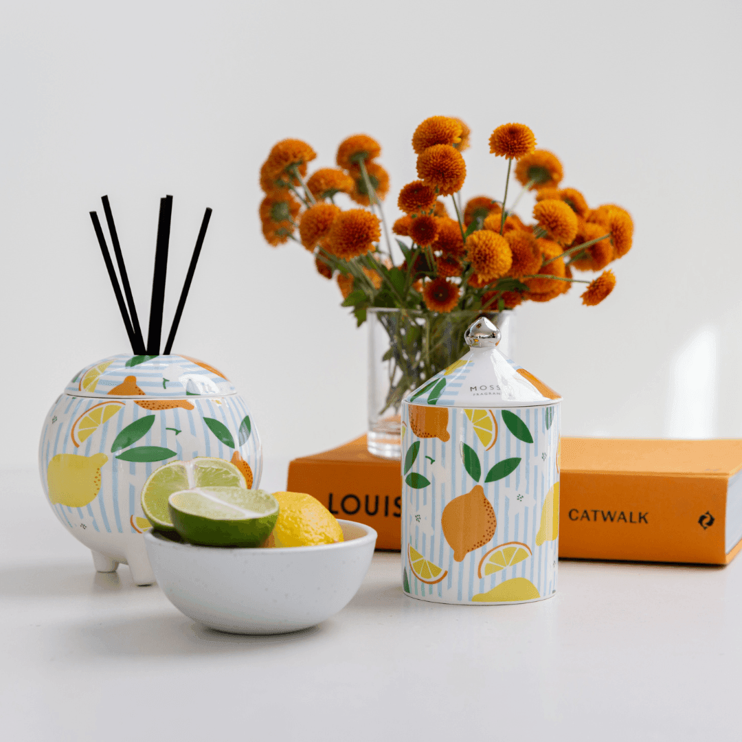 Candle - Moss St Ceramics - MOSS ST Ceramics Crushed Salt & Lemon Zest Soy Candle 320g - The Gift Company