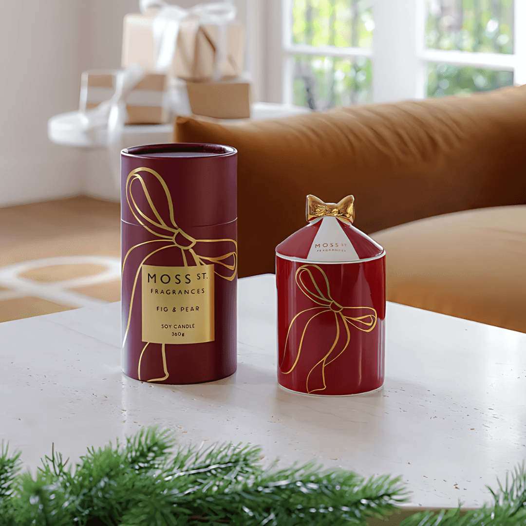 Candle - Moss St Ceramics - MOSS ST Fig & Pear Ceramic Candle 360g - The Gift Company