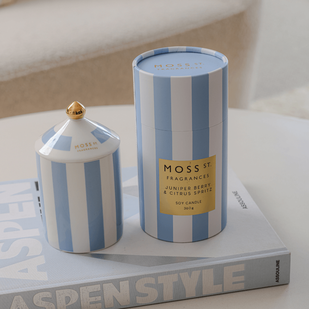 Candle - Moss St Ceramics - MOSS ST Juniper Berry & Citrus Spritz Ceramic Candle 100g - The Gift Company
