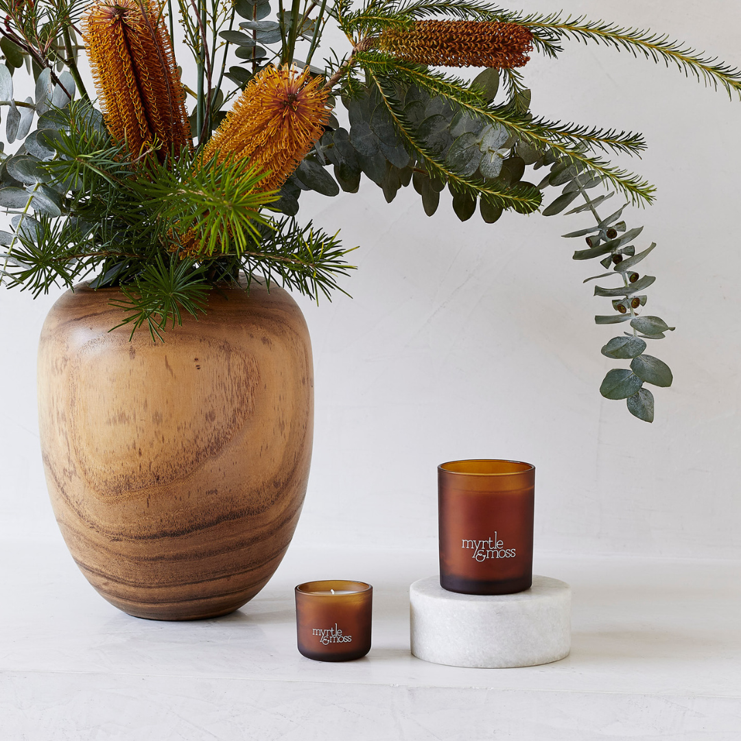 Candle - Myrtle & Moss - Myrtle & Moss Soy Wax Candle Rose Geranium, Grapefruit & Clary Sage (50 Hours) - The Gift Company