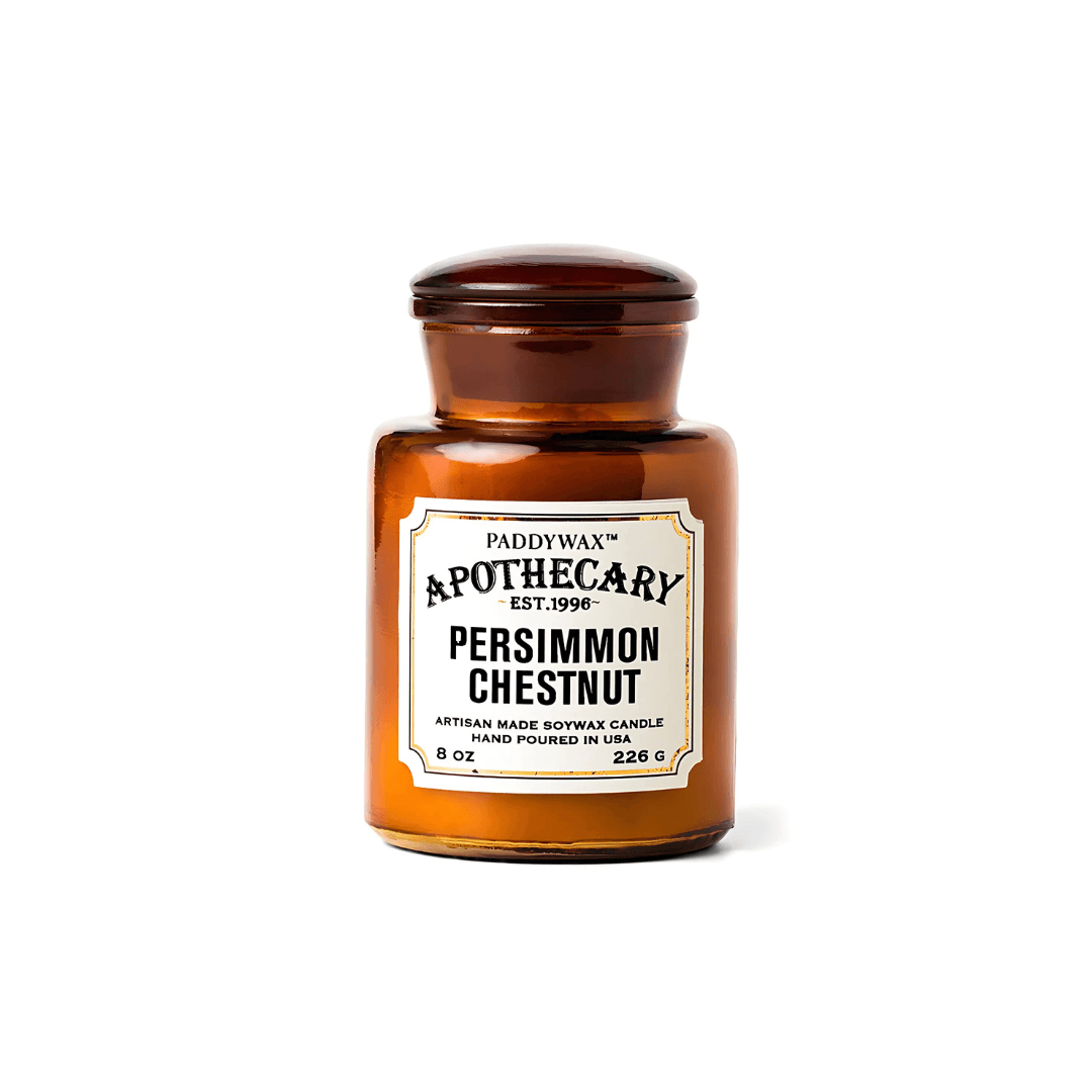 Candle - Paddywax - Paddywax Apothecary Glass Candle Persimmon Chestnut 8oz - The Gift Company