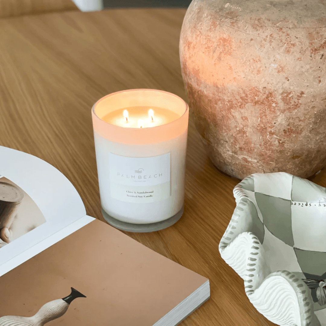 Candle - Palm Beach - Palm Beach Clove & Sandalwood Deluxe Candle 850g - The Gift Company