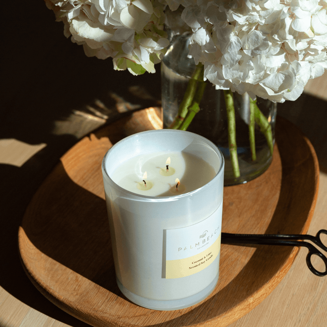 Candle - Palm Beach - Palm Beach Coconut & Lime Deluxe Candle 850g - The Gift Company