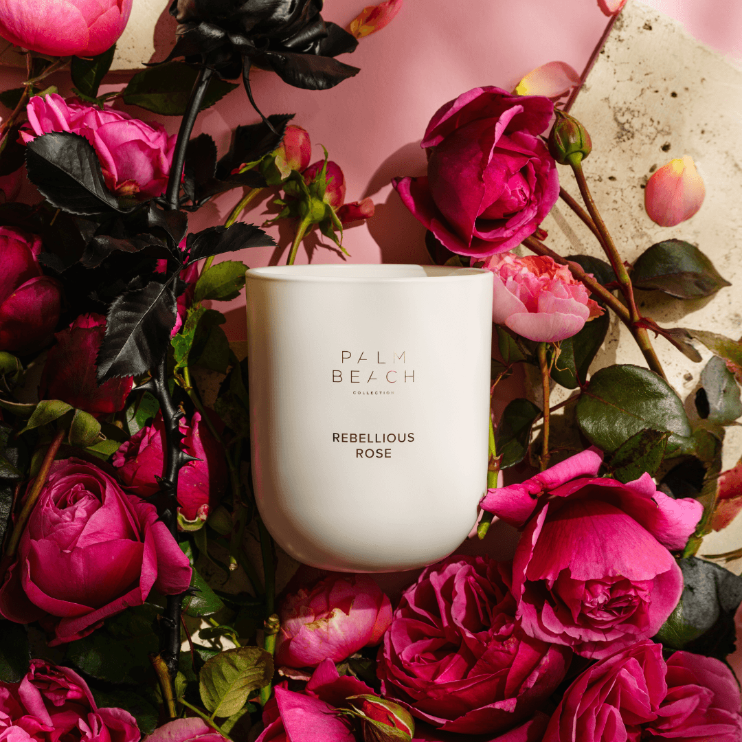 Candle - Palm Beach - Palm Beach Rebellious Rose Candle 400g - The Gift Company