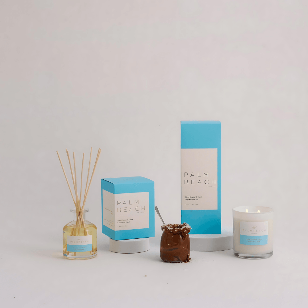 Candle - Palm Beach - Palm Beach Salted Caramel & Vanilla Candle 420g - The Gift Company