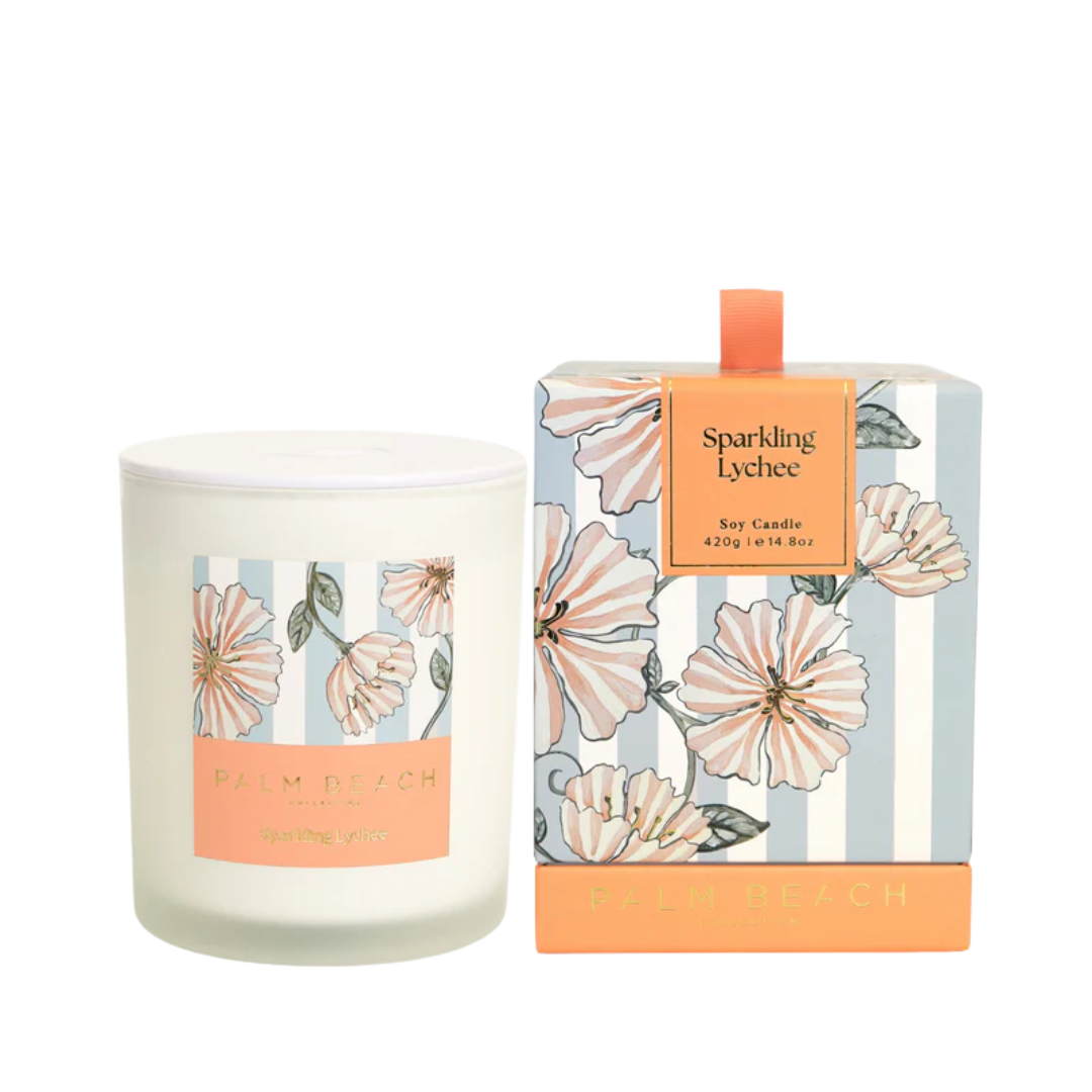 Candle - Palm Beach - Palm Beach Sparkling Lychee Standard Candle 420g - The Gift Company