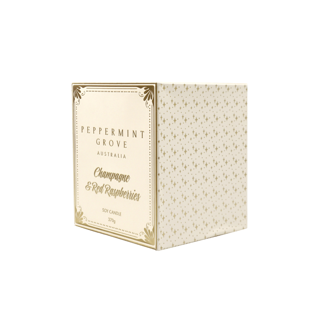 Candle - Peppermint Grove - Peppermint Grove Champagne & Red Raspberries Candle 370g - The Gift Company