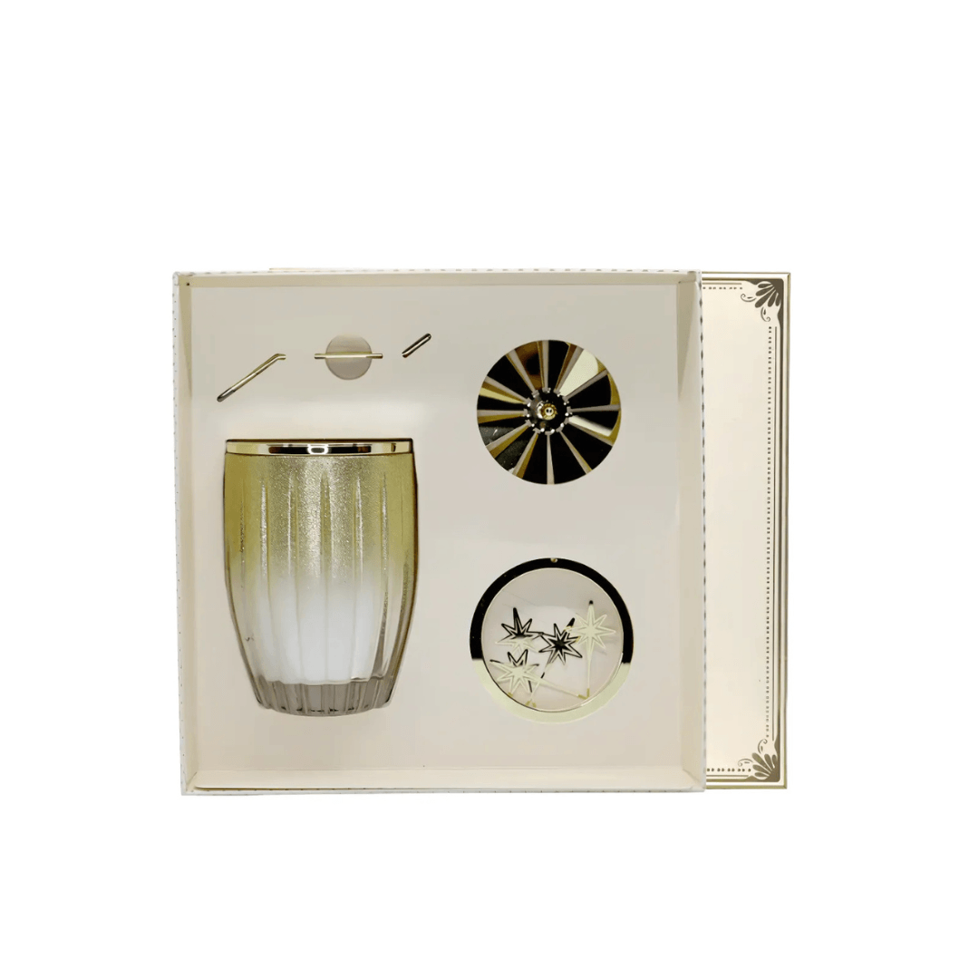 Candle - Peppermint Grove - Peppermint Grove Champagne & Red Raspberries Candle & Carousel Gift Set - The Gift Company