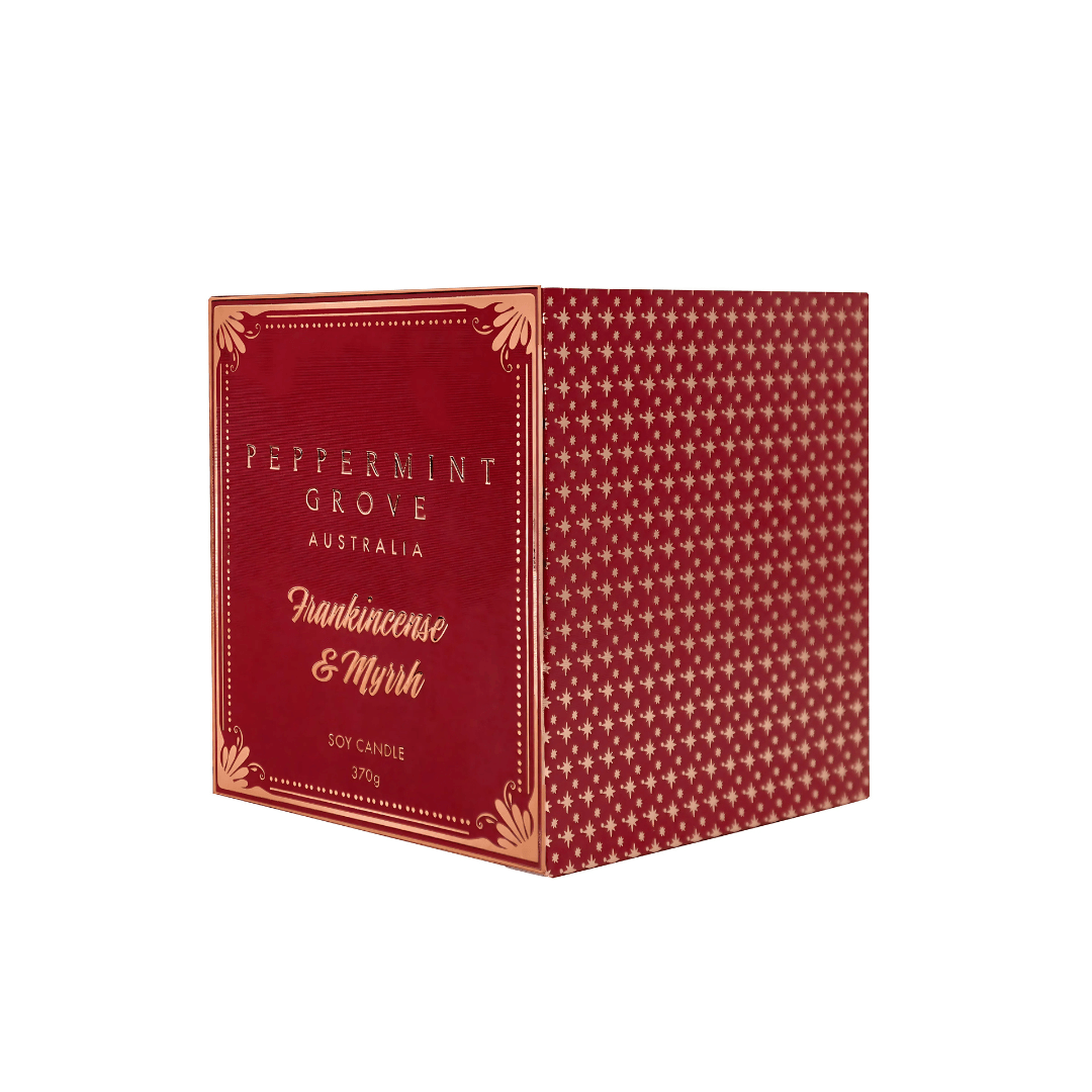 Candle - Peppermint Grove - Peppermint Grove Frankincense & Myrrh Soy Candle 370g - The Gift Company