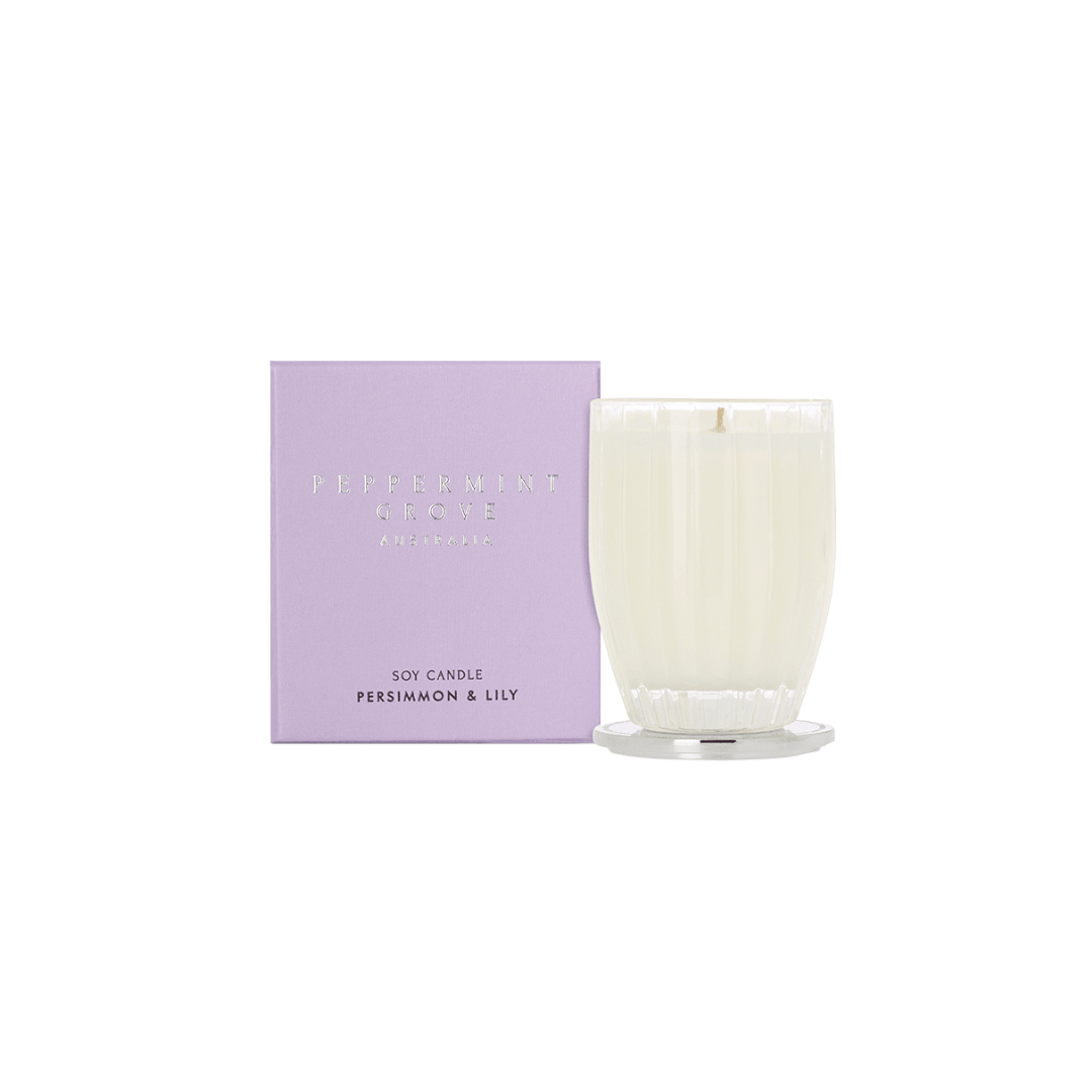Candle - Peppermint Grove - Peppermint Grove Persimmon & Lily Soy Candle 200g - The Gift Company