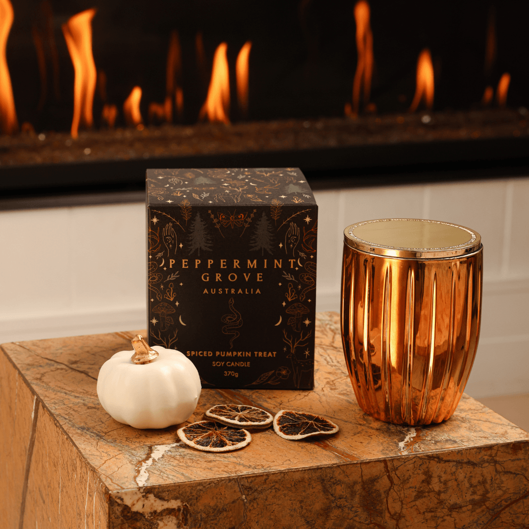Candle - Peppermint Grove - Peppermint Grove Spiced Pumpkin Treat Soy Candle 370g - The Gift Company
