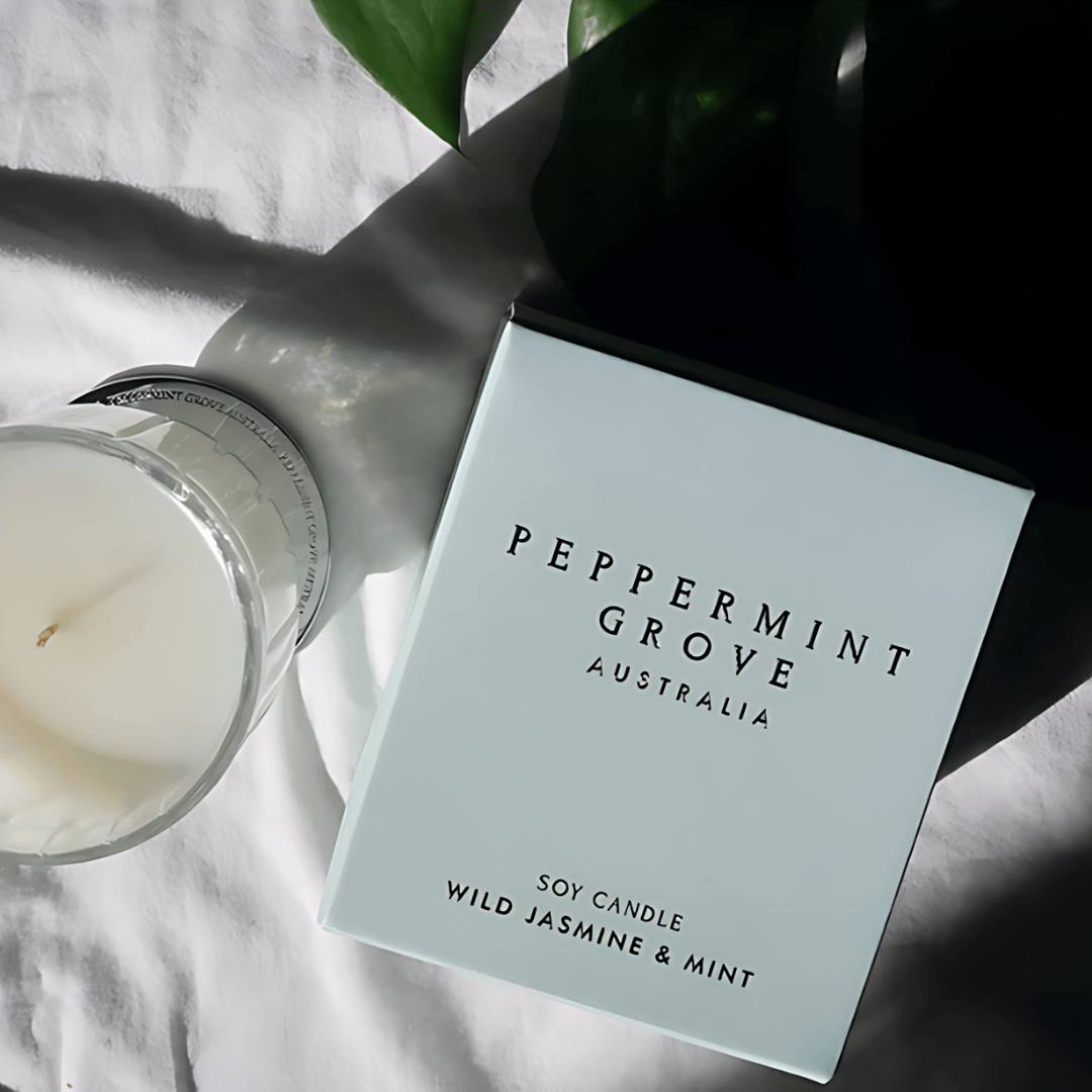 Candle - Peppermint Grove - Peppermint Grove Wild Jasmine & Mint Soy Candle 200g - The Gift Company