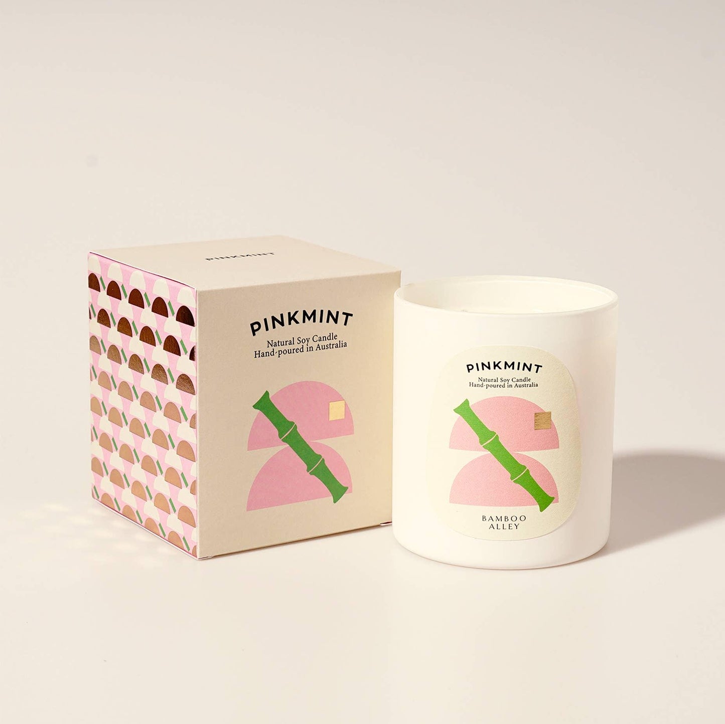 Candle - Pinkmint Candle - Pinkmint Candle Bamboo Alley Double Wick Soy Candle 470g - The Gift Company