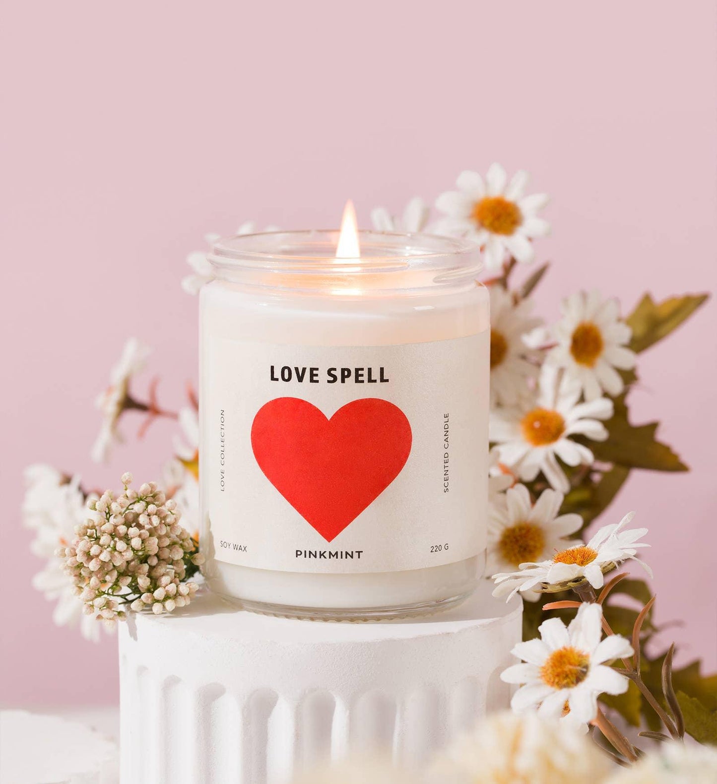 Candle - Pinkmint Candle - Pinkmint Candle Love Spell Soy Candle 220g - The Gift Company