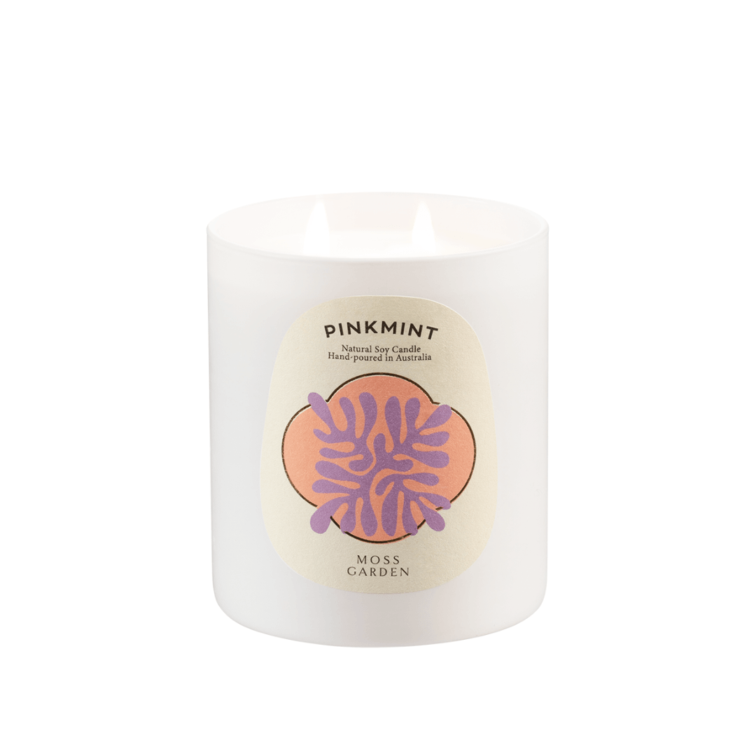Candle - Pinkmint Candle - Pinkmint Candle Moss Garden Double Wick Soy Candle 300g - The Gift Company