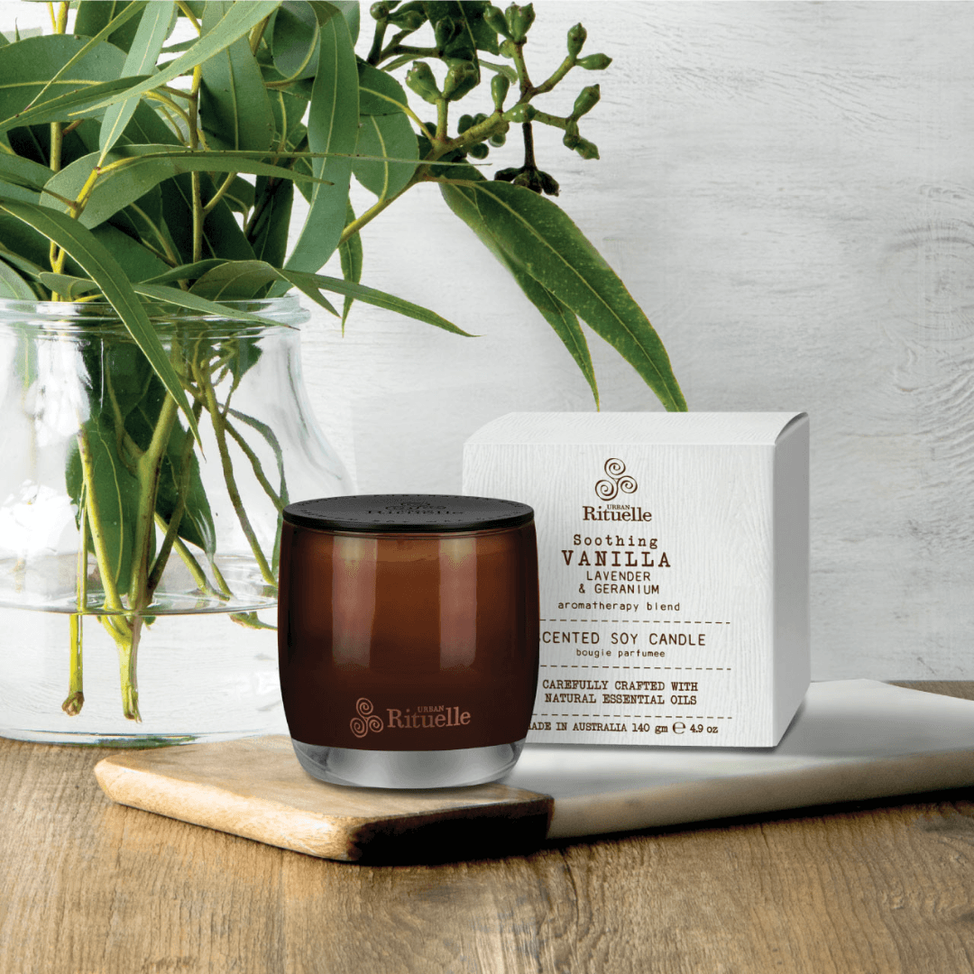 Candle - Urban Rituelle - Urban Rituelle Vanilla, Lavender & Geranium Candle 140g - The Gift Company