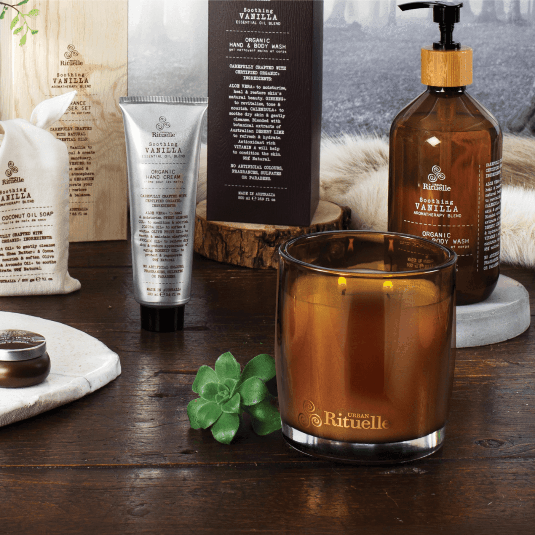 Urban Rituelle Vanilla, Lavender & Geranium Candle & Diffuser Bundle