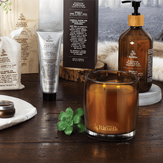Urban Rituelle Vanilla, Lavender & Geranium Candle & Diffuser Bundle