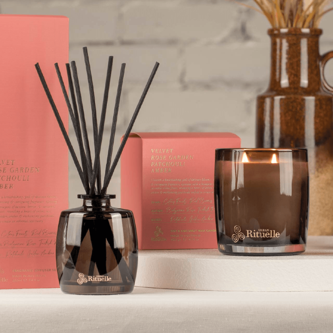 Candle - Urban Rituelle - Urban Rituelle Velvet Rose Garden, Patchouli, Amber Complete Bundle - The Gift Company