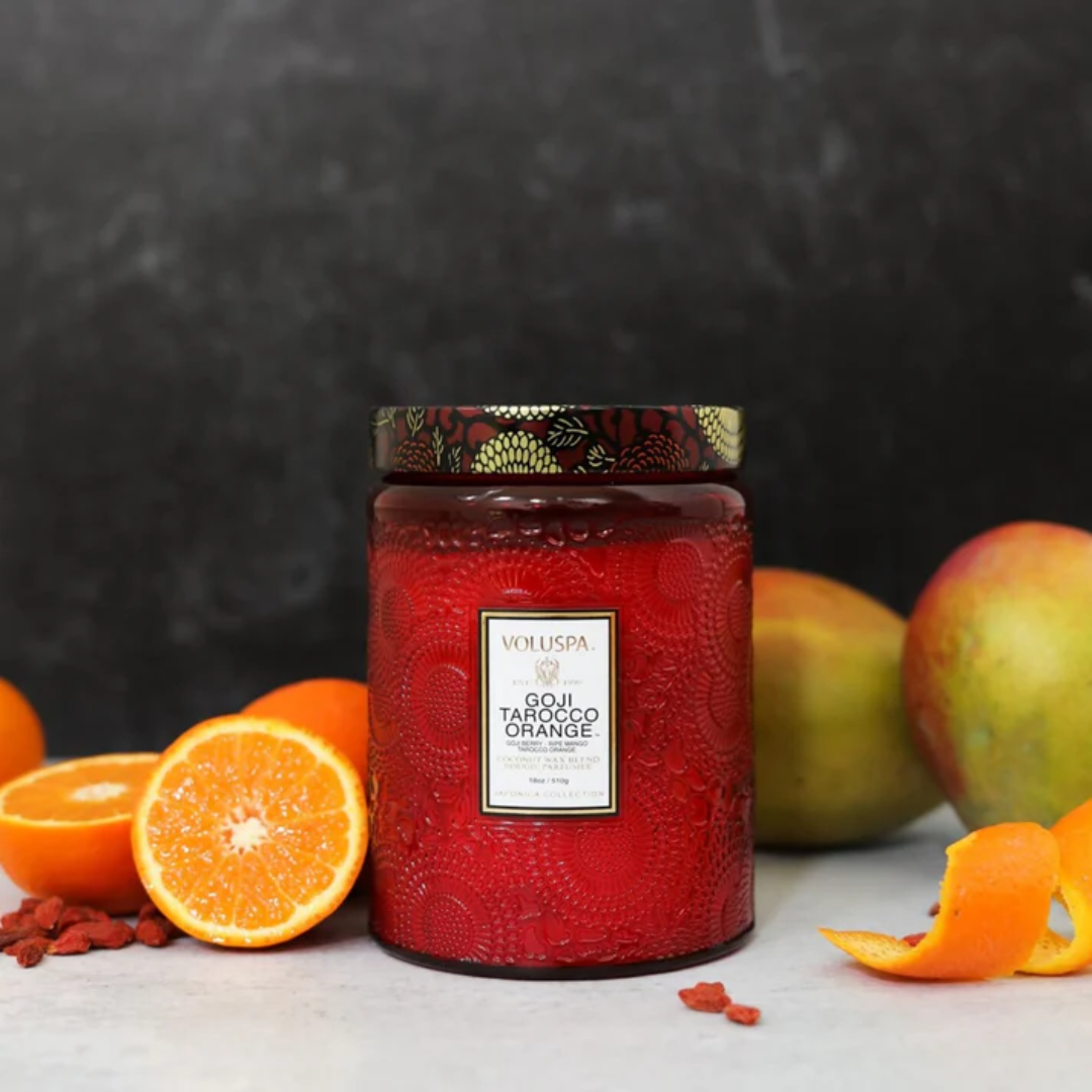 Candle - VOLUSPA - VOLUSPA Goji Tarocco Orange 100hr Candle 510g - The Gift Company