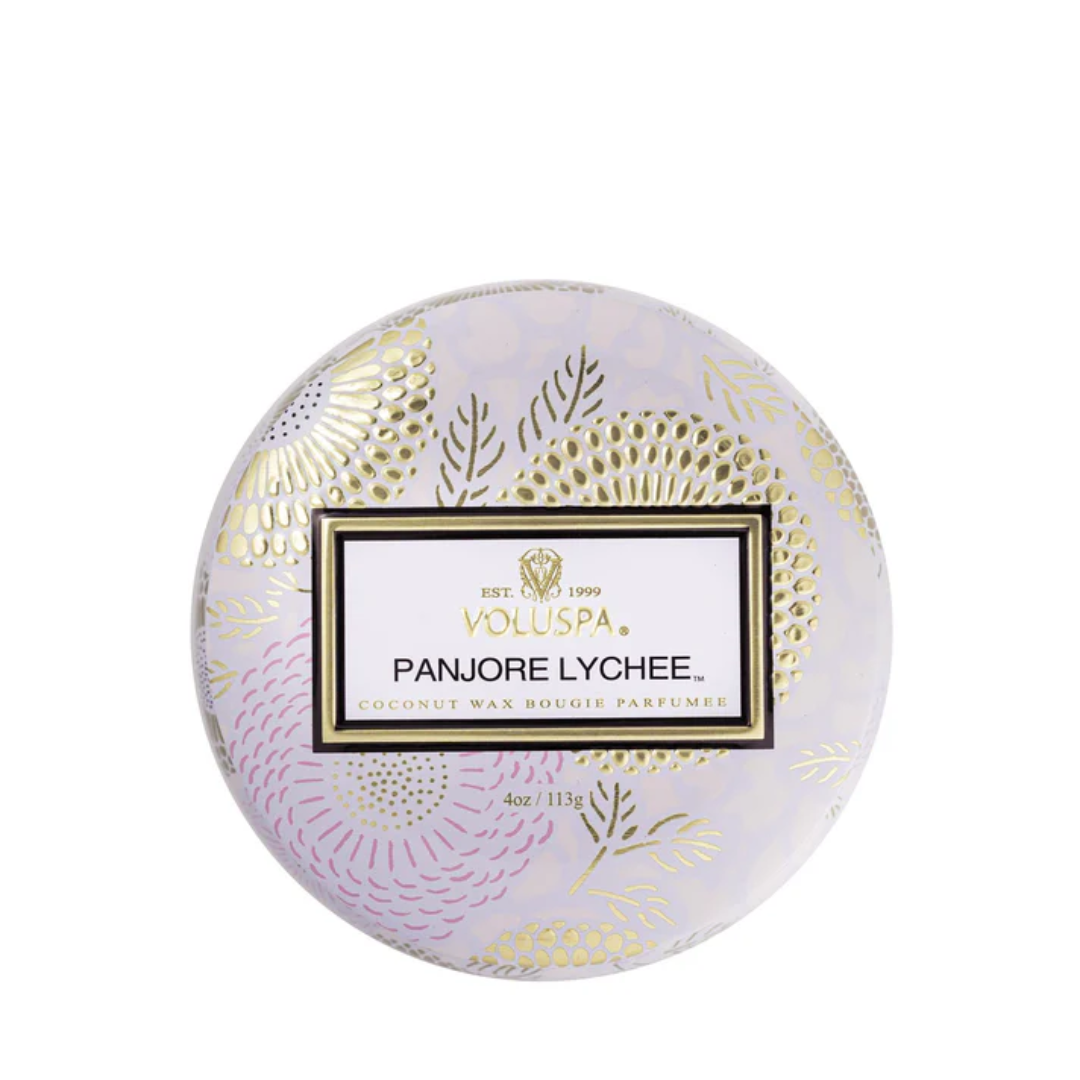 Candle - VOLUSPA - VOLUSPA Panjore Lychee Decorative Candle 113g - The Gift Company