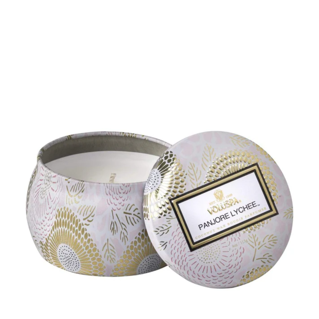 Candle - VOLUSPA - VOLUSPA Panjore Lychee Decorative Candle 113g - The Gift Company